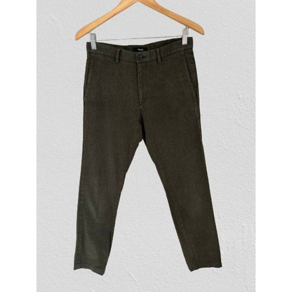 Theory 100% Cotton Pants Strait Cut Heather Gray Chinos Size 29